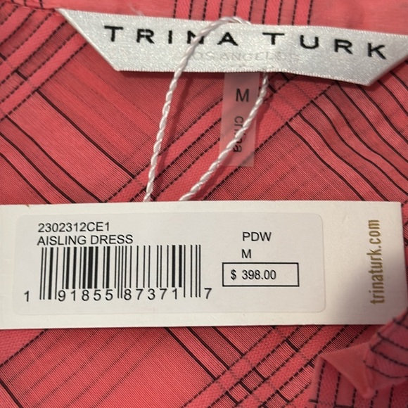 Trina Turk Aisling Print Long Sleeve Shirtdress. Size Medium - Picture 6 of 14